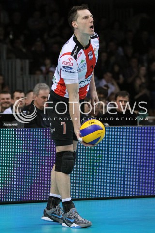  24.03.2013 RZESZOW SIATKOWKA PLUS LIGA 2012/2013 MEN VOLLEYBALL POLAND POLISH PLUSLIGA LEAGUE SEASON 2012/2013 MECZ ASSECO RESOVIA RZESZOW - DELECTA BYDGOSZCZ N/Z ALEH ACHREM OLIEG AKHREM SYLWETKA  