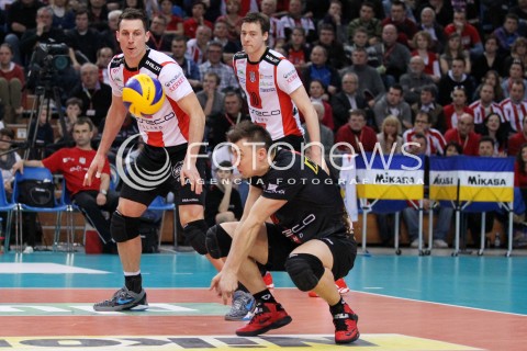 24.03.2013 RZESZOW SIATKOWKA PLUS LIGA 2012/2013 MEN VOLLEYBALL POLAND POLISH PLUSLIGA LEAGUE SEASON 2012/2013 MECZ ASSECO RESOVIA RZESZOW - DELECTA BYDGOSZCZ N/Z KRZYSZTOF IGNACZAK ALEH ACHREM OLIEG AKHREM JOCHEN SCHOPS  