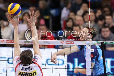  24.03.2013 RZESZOW SIATKOWKA PLUS LIGA 2012/2013 MEN VOLLEYBALL POLAND POLISH PLUSLIGA LEAGUE SEASON 2012/2013 MECZ ASSECO RESOVIA RZESZOW - DELECTA BYDGOSZCZ N/Z STEPHANE ANTIGA JOCHEN SCHOPS  