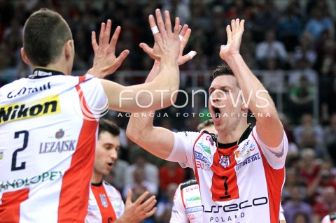  24.03.2013 RZESZOW SIATKOWKA PLUS LIGA 2012/2013 MEN VOLLEYBALL POLAND POLISH PLUSLIGA LEAGUE SEASON 2012/2013 MECZ ASSECO RESOVIA RZESZOW - DELECTA BYDGOSZCZ N/Z ALEH ACHREM OLIEG AKHREM PAUL LOTMAN RADOSC  