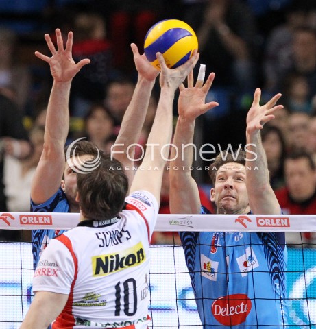  24.03.2013 RZESZOW SIATKOWKA PLUS LIGA 2012/2013 MEN VOLLEYBALL POLAND POLISH PLUSLIGA LEAGUE SEASON 2012/2013 MECZ ASSECO RESOVIA RZESZOW - DELECTA BYDGOSZCZ N/Z STEPHANE ANTIGA JOCHEN SCHOPS  