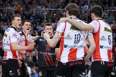  24.03.2013 RZESZOW SIATKOWKA PLUS LIGA 2012/2013 MEN VOLLEYBALL POLAND POLISH PLUSLIGA LEAGUE SEASON 2012/2013 MECZ ASSECO RESOVIA RZESZOW - DELECTA BYDGOSZCZ N/Z LUKAS TICHACEK ALEH ACHREM OLIEG AKHREM KRZYSZTOF IGNACZAK RADOSC  