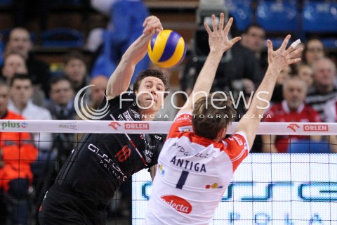  25.03.2013 RZESZOW SIATKOWKA PLUS LIGA 2012/2013 MEN VOLLEYBALL POLAND POLISH PLUSLIGA LEAGUE SEASON 2012/2013 MECZ ASSECO RESOVIA RZESZOW - DELECTA BYDGOSZCZ N/Z JOCHEN SCHOPS STEPHANE ANTIGA  