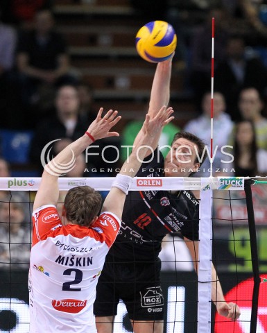  25.03.2013 RZESZOW SIATKOWKA PLUS LIGA 2012/2013 MEN VOLLEYBALL POLAND POLISH PLUSLIGA LEAGUE SEASON 2012/2013 MECZ ASSECO RESOVIA RZESZOW - DELECTA BYDGOSZCZ N/Z JOCHEN SCHOPS MICHAL MASNY  