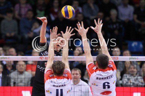  25.03.2013 RZESZOW SIATKOWKA PLUS LIGA 2012/2013 MEN VOLLEYBALL POLAND POLISH PLUSLIGA LEAGUE SEASON 2012/2013 MECZ ASSECO RESOVIA RZESZOW - DELECTA BYDGOSZCZ N/Z ALEH ACHREM OLIEG AKHREM ANDRZEJ WRONA DAWID KONARSKI  