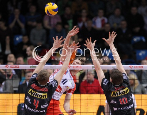  25.03.2013 RZESZOW SIATKOWKA PLUS LIGA 2012/2013 MEN VOLLEYBALL POLAND POLISH PLUSLIGA LEAGUE SEASON 2012/2013 MECZ ASSECO RESOVIA RZESZOW - DELECTA BYDGOSZCZ N/Z ANDRZEJ WRONA JOCHEN SCHOPS PIOTR NOWAKOWSKI  