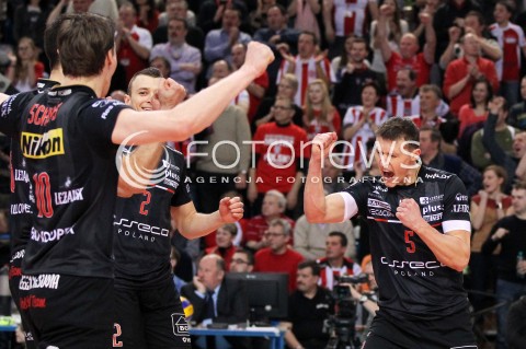  25.03.2013 RZESZOW SIATKOWKA PLUS LIGA 2012/2013 MEN VOLLEYBALL POLAND POLISH PLUSLIGA LEAGUE SEASON 2012/2013 MECZ ASSECO RESOVIA RZESZOW - DELECTA BYDGOSZCZ N/Z LUKAS TICHACEK PAUL LOTMAN JOCHEN SCHOPS RADOSC  