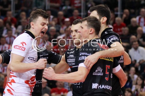  25.03.2013 RZESZOW SIATKOWKA PLUS LIGA 2012/2013 MEN VOLLEYBALL POLAND POLISH PLUSLIGA LEAGUE SEASON 2012/2013 MECZ ASSECO RESOVIA RZESZOW - DELECTA BYDGOSZCZ N/Z KRZYSZTOF IGNACZAK PAUL LOTMAN LUKAS TICHACEK RADOSC  