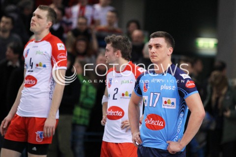  25.03.2013 RZESZOW SIATKOWKA PLUS LIGA 2012/2013 MEN VOLLEYBALL POLAND POLISH PLUSLIGA LEAGUE SEASON 2012/2013 MECZ ASSECO RESOVIA RZESZOW - DELECTA BYDGOSZCZ N/Z MICHAL DEBIEC MICHAL MASNY WOJCIECH JURKIEWICZ ZLOSC SMUTEK PRZEGRANA  