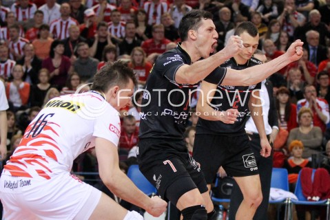  25.03.2013 RZESZOW SIATKOWKA PLUS LIGA 2012/2013 MEN VOLLEYBALL POLAND POLISH PLUSLIGA LEAGUE SEASON 2012/2013 MECZ ASSECO RESOVIA RZESZOW - DELECTA BYDGOSZCZ N/Z ALEH ACHREM OLIEG AKHREM KRZYSZTOF IGNACZAK RADOSC  