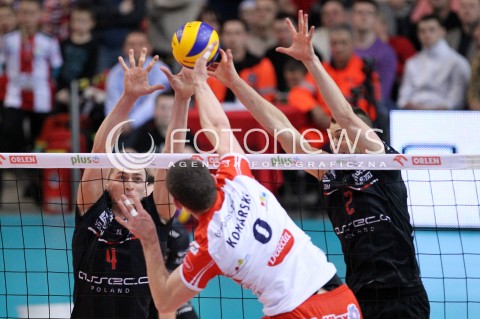  25.03.2013 RZESZOW SIATKOWKA PLUS LIGA 2012/2013 MEN VOLLEYBALL POLAND POLISH PLUSLIGA LEAGUE SEASON 2012/2013 MECZ ASSECO RESOVIA RZESZOW - DELECTA BYDGOSZCZ N/Z PIOTR NOWAKOWSKI PAUL LOTMAN DAWID KONARSKI  