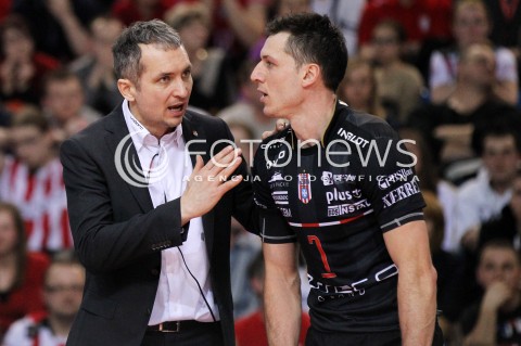  25.03.2013 RZESZOW SIATKOWKA PLUS LIGA 2012/2013 MEN VOLLEYBALL POLAND POLISH PLUSLIGA LEAGUE SEASON 2012/2013 MECZ ASSECO RESOVIA RZESZOW - DELECTA BYDGOSZCZ N/Z ANDRZEJ KOWAL TRENER ( HEAD COACH ) ALEH ACHREM OLIEG AKHREM  