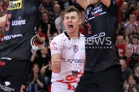  25.03.2013 RZESZOW SIATKOWKA PLUS LIGA 2012/2013 MEN VOLLEYBALL POLAND POLISH PLUSLIGA LEAGUE SEASON 2012/2013 MECZ ASSECO RESOVIA RZESZOW - DELECTA BYDGOSZCZ N/Z KRZYSZTOF IGNACZAK RADOSC  