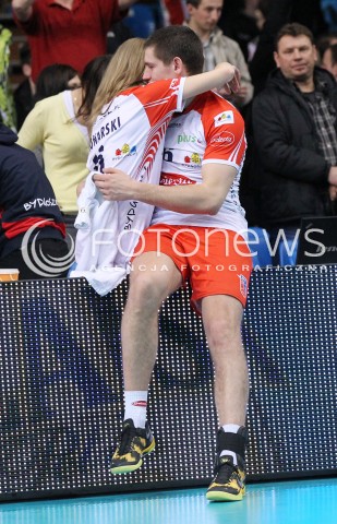  25.03.2013 RZESZOW SIATKOWKA PLUS LIGA 2012/2013 MEN VOLLEYBALL POLAND POLISH PLUSLIGA LEAGUE SEASON 2012/2013 MECZ ASSECO RESOVIA RZESZOW - DELECTA BYDGOSZCZ N/Z DAWID KONARSKI SMUTEK PRZEGRANA DZIEWCZYNA  