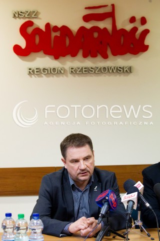  25.03.2013 RZESZOW PRZEWODNICZACY KOMISJI KRAJOWEJ NSZZ SOLIDARNOSC PIOTR DUDA W RZESZOWIE N/Z PIOTR DUDA  