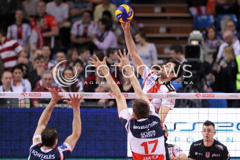  13.04.2013 RZESZOW SIATKOWKA PLUS LIGA 2012/2013 MEN VOLLEYBALL POLAND POLISH PLUSLIGA LEAGUE SEASON 2012/2013 FINAL 3. MECZ ASSECO RESOVIA RZESZOW - ZAKSA KEDZIERZYN KOZLE N/Z GRZEGORZ KOSOK FELIPE FONTELES MARCIN MOZDZONEK  