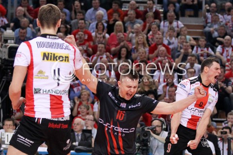  13.04.2013 RZESZOW SIATKOWKA PLUS LIGA 2012/2013 MEN VOLLEYBALL POLAND POLISH PLUSLIGA LEAGUE SEASON 2012/2013 FINAL 3. MECZ ASSECO RESOVIA RZESZOW - ZAKSA KEDZIERZYN KOZLE N/Z RADOSC KRZYSZTOF IGNACZAK ZBIGNIEW BARTMAN PIOTR NOWAKOWSKI  