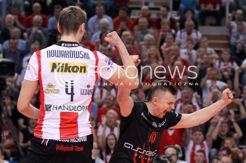  13.04.2013 RZESZOW SIATKOWKA PLUS LIGA 2012/2013 MEN VOLLEYBALL POLAND POLISH PLUSLIGA LEAGUE SEASON 2012/2013 FINAL 3. MECZ ASSECO RESOVIA RZESZOW - ZAKSA KEDZIERZYN KOZLE N/Z KRZYSZTOF IGNACZAK PIOTR NOWAKOWSKI RADOSC  