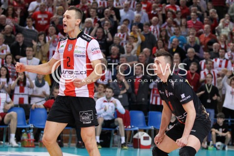  13.04.2013 RZESZOW SIATKOWKA PLUS LIGA 2012/2013 MEN VOLLEYBALL POLAND POLISH PLUSLIGA LEAGUE SEASON 2012/2013 FINAL 3. MECZ ASSECO RESOVIA RZESZOW - ZAKSA KEDZIERZYN KOZLE N/Z PAUL LOTMAN KRZYSZTOF IGNACZAK RADOSC  
