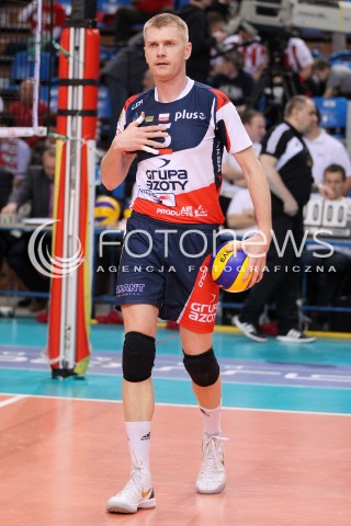  13.04.2013 RZESZOW SIATKOWKA PLUS LIGA 2012/2013 MEN VOLLEYBALL POLAND POLISH PLUSLIGA LEAGUE SEASON 2012/2013 FINAL 3. MECZ ASSECO RESOVIA RZESZOW - ZAKSA KEDZIERZYN KOZLE N/Z PAWEL ZAGUMNY SYLWETKA  