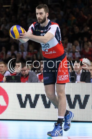  13.04.2013 RZESZOW SIATKOWKA PLUS LIGA 2012/2013 MEN VOLLEYBALL POLAND POLISH PLUSLIGA LEAGUE SEASON 2012/2013 FINAL 3. MECZ ASSECO RESOVIA RZESZOW - ZAKSA KEDZIERZYN KOZLE N/Z MARCIN MOZDZONEK SYLWETKA  