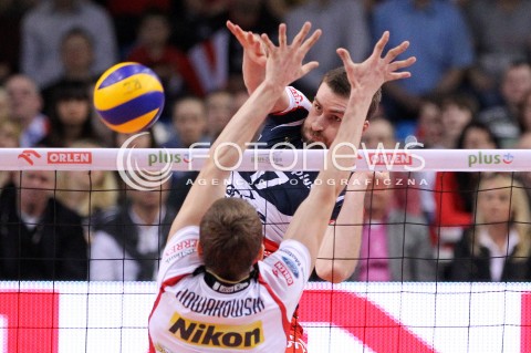  13.04.2013 RZESZOW SIATKOWKA PLUS LIGA 2012/2013 MEN VOLLEYBALL POLAND POLISH PLUSLIGA LEAGUE SEASON 2012/2013 FINAL 3. MECZ ASSECO RESOVIA RZESZOW - ZAKSA KEDZIERZYN KOZLE N/Z MARCIN MOZDZONEK PIOTR NOWAKOWSKI  