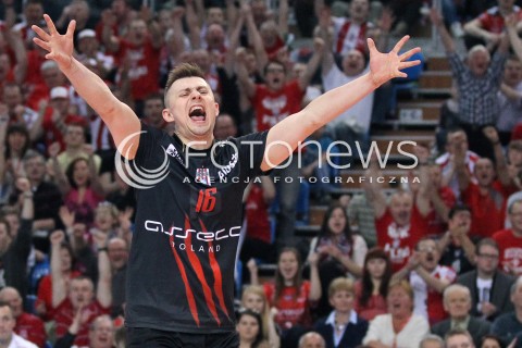  13.04.2013 RZESZOW SIATKOWKA PLUS LIGA 2012/2013 MEN VOLLEYBALL POLAND POLISH PLUSLIGA LEAGUE SEASON 2012/2013 FINAL 3. MECZ ASSECO RESOVIA RZESZOW - ZAKSA KEDZIERZYN KOZLE N/Z KRZYSZTOF IGNACZAK RADOSC  