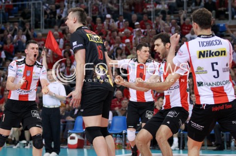 13.04.2013 RZESZOW SIATKOWKA PLUS LIGA 2012/2013 MEN VOLLEYBALL POLAND POLISH PLUSLIGA LEAGUE SEASON 2012/2013 FINAL 3. MECZ ASSECO RESOVIA RZESZOW - ZAKSA KEDZIERZYN KOZLE N/Z ALEH ACHREM OLIEG AKHREM KRZYSZTOF IGNACZAK GRZEGORZ KOSOK LUKAS TICHACEK RADOSC ZBIGNIEW BARTMAN  