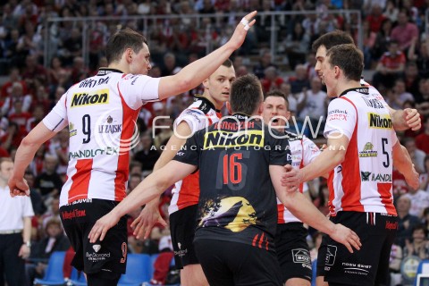  13.04.2013 RZESZOW SIATKOWKA PLUS LIGA 2012/2013 MEN VOLLEYBALL POLAND POLISH PLUSLIGA LEAGUE SEASON 2012/2013 FINAL 3. MECZ ASSECO RESOVIA RZESZOW - ZAKSA KEDZIERZYN KOZLE N/Z ALEH ACHREM OLIEG AKHREM PAUL LOTMAN ZBIGNIEW BARTMAN RADOSC  