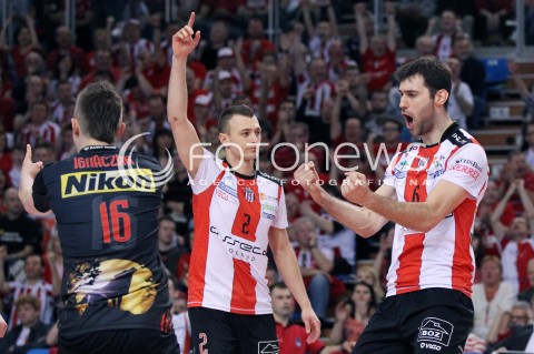  13.04.2013 RZESZOW SIATKOWKA PLUS LIGA 2012/2013 MEN VOLLEYBALL POLAND POLISH PLUSLIGA LEAGUE SEASON 2012/2013 FINAL 3. MECZ ASSECO RESOVIA RZESZOW - ZAKSA KEDZIERZYN KOZLE N/Z PAUL LOTMAN GRZEGORZ KOSOK KRZYSZTOF IGNACZAK RADOSC  