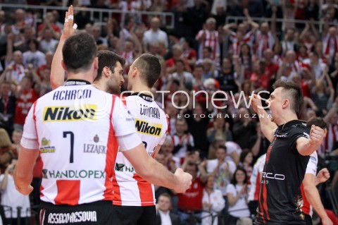  13.04.2013 RZESZOW SIATKOWKA PLUS LIGA 2012/2013 MEN VOLLEYBALL POLAND POLISH PLUSLIGA LEAGUE SEASON 2012/2013 FINAL 3. MECZ ASSECO RESOVIA RZESZOW - ZAKSA KEDZIERZYN KOZLE N/Z RADOSC KRZYSZTOF IGNACZAK PAUL LOTMAN GRZEGORZ KOSOK  