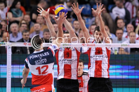  13.04.2013 RZESZOW SIATKOWKA PLUS LIGA 2012/2013 MEN VOLLEYBALL POLAND POLISH PLUSLIGA LEAGUE SEASON 2012/2013 FINAL 3. MECZ ASSECO RESOVIA RZESZOW - ZAKSA KEDZIERZYN KOZLE N/Z ZBIGNIEW BARTMAN GRZEGORZ KOSOK FELIPE FONTELES  