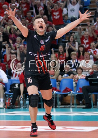  13.04.2013 RZESZOW SIATKOWKA PLUS LIGA 2012/2013 MEN VOLLEYBALL POLAND POLISH PLUSLIGA LEAGUE SEASON 2012/2013 FINAL 3. MECZ ASSECO RESOVIA RZESZOW - ZAKSA KEDZIERZYN KOZLE N/Z KRZYSZTOF IGNACZAK RADOSC  