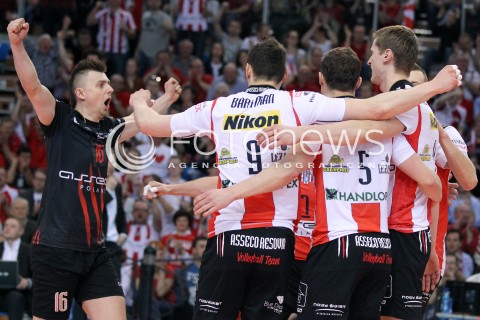  13.04.2013 RZESZOW SIATKOWKA PLUS LIGA 2012/2013 MEN VOLLEYBALL POLAND POLISH PLUSLIGA LEAGUE SEASON 2012/2013 FINAL 3. MECZ ASSECO RESOVIA RZESZOW - ZAKSA KEDZIERZYN KOZLE N/Z KRZYSZTOF IGNACZAK ZBIGNIEW BARTMAN RADOSC  