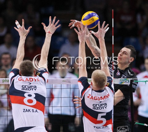  14.04.2013 RZESZOW SIATKOWKA PLUS LIGA 2012/2013 MEN VOLLEYBALL POLAND POLISH PLUSLIGA LEAGUE SEASON 2012/2013 FINAL 4. MECZ ASSECO RESOVIA RZESZOW - ZAKSA KEDZIERZYN KOZLE N/Z ZBIGNIEW BARTMAN JURIJ GLADYR PAWEL ZAGUMNY  