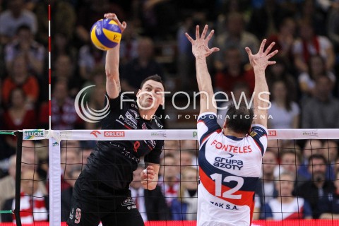  14.04.2013 RZESZOW SIATKOWKA PLUS LIGA 2012/2013 MEN VOLLEYBALL POLAND POLISH PLUSLIGA LEAGUE SEASON 2012/2013 FINAL 4. MECZ ASSECO RESOVIA RZESZOW - ZAKSA KEDZIERZYN KOZLE N/Z ZBIGNIEW BARTMAN FELIPE FONTELES  
