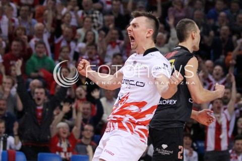  14.04.2013 RZESZOW SIATKOWKA PLUS LIGA 2012/2013 MEN VOLLEYBALL POLAND POLISH PLUSLIGA LEAGUE SEASON 2012/2013 FINAL 4. MECZ ASSECO RESOVIA RZESZOW - ZAKSA KEDZIERZYN KOZLE N/Z KRZYSZTOF IGNACZAK RADOSC EMOCJE  