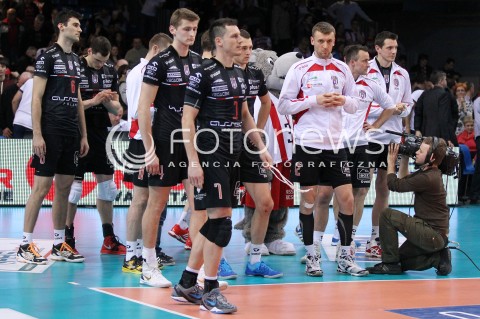  14.04.2013 RZESZOW SIATKOWKA PLUS LIGA 2012/2013 MEN VOLLEYBALL POLAND POLISH PLUSLIGA LEAGUE SEASON 2012/2013 FINAL 4. MECZ ASSECO RESOVIA RZESZOW - ZAKSA KEDZIERZYN KOZLE N/Z SMUTEK PRZEGRANA ALEH ACHREM OLIEG AKHREM LUKASZ PERLOWSKI PIOTR NOWAKOWSKI  
