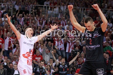  14.04.2013 RZESZOW SIATKOWKA PLUS LIGA 2012/2013 MEN VOLLEYBALL POLAND POLISH PLUSLIGA LEAGUE SEASON 2012/2013 FINAL 4. MECZ ASSECO RESOVIA RZESZOW - ZAKSA KEDZIERZYN KOZLE N/Z KRZYSZTOF IGNACZAK PAUL LOTMAN RADOSC EMOCJE  