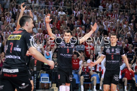  14.04.2013 RZESZOW SIATKOWKA PLUS LIGA 2012/2013 MEN VOLLEYBALL POLAND POLISH PLUSLIGA LEAGUE SEASON 2012/2013 FINAL 4. MECZ ASSECO RESOVIA RZESZOW - ZAKSA KEDZIERZYN KOZLE N/Z ZBIGNIEW BARTMAN ALEH ACHREM OLIEG AKHREM LUKAS TICHACEK RADOSC  