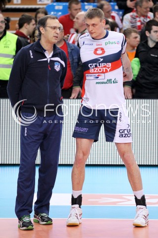  14.04.2013 RZESZOW SIATKOWKA PLUS LIGA 2012/2013 MEN VOLLEYBALL POLAND POLISH PLUSLIGA LEAGUE SEASON 2012/2013 FINAL 4. MECZ ASSECO RESOVIA RZESZOW - ZAKSA KEDZIERZYN KOZLE N/Z DANIEL CASTELLANI TRENER ( HEAD COACH ) JURIJ GLADYR  