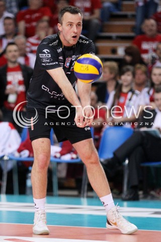  14.04.2013 RZESZOW SIATKOWKA PLUS LIGA 2012/2013 MEN VOLLEYBALL POLAND POLISH PLUSLIGA LEAGUE SEASON 2012/2013 FINAL 4. MECZ ASSECO RESOVIA RZESZOW - ZAKSA KEDZIERZYN KOZLE N/Z MACIEJ DOBROWOLSKI SYLWETKA  