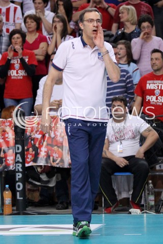  14.04.2013 RZESZOW SIATKOWKA PLUS LIGA 2012/2013 MEN VOLLEYBALL POLAND POLISH PLUSLIGA LEAGUE SEASON 2012/2013 FINAL 4. MECZ ASSECO RESOVIA RZESZOW - ZAKSA KEDZIERZYN KOZLE N/Z DANIEL CASTELLANI TRENER ( HEAD COACH )  
