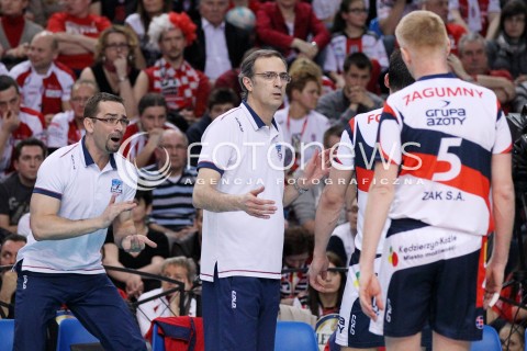  14.04.2013 RZESZOW SIATKOWKA PLUS LIGA 2012/2013 MEN VOLLEYBALL POLAND POLISH PLUSLIGA LEAGUE SEASON 2012/2013 FINAL 4. MECZ ASSECO RESOVIA RZESZOW - ZAKSA KEDZIERZYN KOZLE N/Z DANIEL CASTELLANI TRENER ( HEAD COACH ) SEBASTIAN SWIDERSKI TRENER ( COACH )  