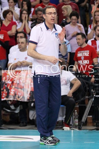  14.04.2013 RZESZOW SIATKOWKA PLUS LIGA 2012/2013 MEN VOLLEYBALL POLAND POLISH PLUSLIGA LEAGUE SEASON 2012/2013 FINAL 4. MECZ ASSECO RESOVIA RZESZOW - ZAKSA KEDZIERZYN KOZLE N/Z DANIEL CASTELLANI TRENER ( HEAD COACH )  