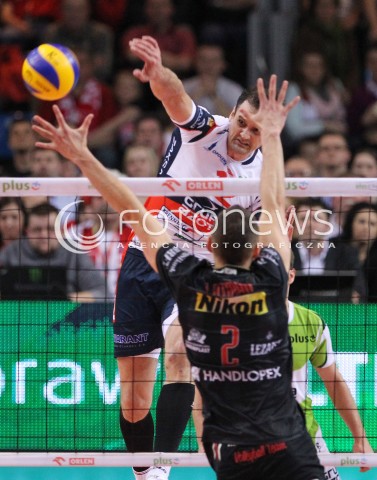  14.04.2013 RZESZOW SIATKOWKA PLUS LIGA 2012/2013 MEN VOLLEYBALL POLAND POLISH PLUSLIGA LEAGUE SEASON 2012/2013 FINAL 4. MECZ ASSECO RESOVIA RZESZOW - ZAKSA KEDZIERZYN KOZLE N/Z FELIPE FONTELES LUKAS TICHACEK  