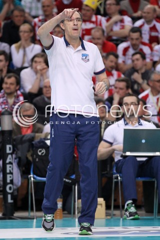  14.04.2013 RZESZOW SIATKOWKA PLUS LIGA 2012/2013 MEN VOLLEYBALL POLAND POLISH PLUSLIGA LEAGUE SEASON 2012/2013 FINAL 4. MECZ ASSECO RESOVIA RZESZOW - ZAKSA KEDZIERZYN KOZLE N/Z DANIEL CASTELLANI TRENER ( HEAD COACH )  
