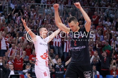  14.04.2013 RZESZOW SIATKOWKA PLUS LIGA 2012/2013 MEN VOLLEYBALL POLAND POLISH PLUSLIGA LEAGUE SEASON 2012/2013 FINAL 4. MECZ ASSECO RESOVIA RZESZOW - ZAKSA KEDZIERZYN KOZLE N/Z KRZYSZTOF IGNACZAK PAUL LOTMAN RADOSC EMOCJE  