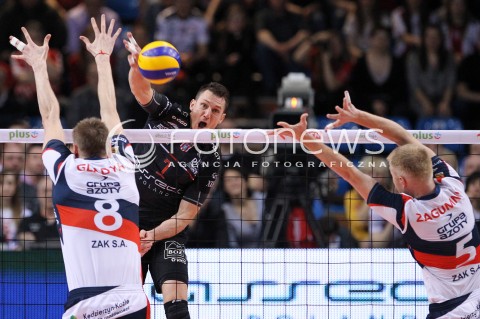  14.04.2013 RZESZOW SIATKOWKA PLUS LIGA 2012/2013 MEN VOLLEYBALL POLAND POLISH PLUSLIGA LEAGUE SEASON 2012/2013 FINAL 4. MECZ ASSECO RESOVIA RZESZOW - ZAKSA KEDZIERZYN KOZLE N/Z ALEH ACHREM OLIEG AKHREM JURIJ GLADYR PAWEL ZAGUMNY  