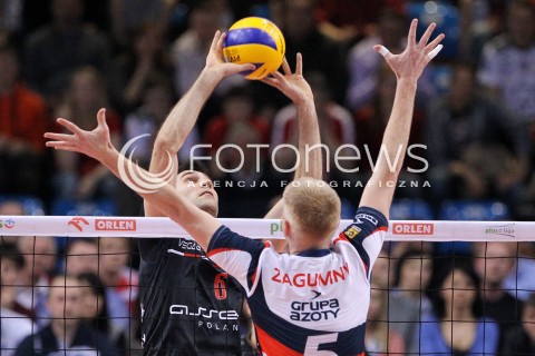  14.04.2013 RZESZOW SIATKOWKA PLUS LIGA 2012/2013 MEN VOLLEYBALL POLAND POLISH PLUSLIGA LEAGUE SEASON 2012/2013 FINAL 4. MECZ ASSECO RESOVIA RZESZOW - ZAKSA KEDZIERZYN KOZLE N/Z GRZEGORZ KOSOK PAWEL ZAGUMNY  